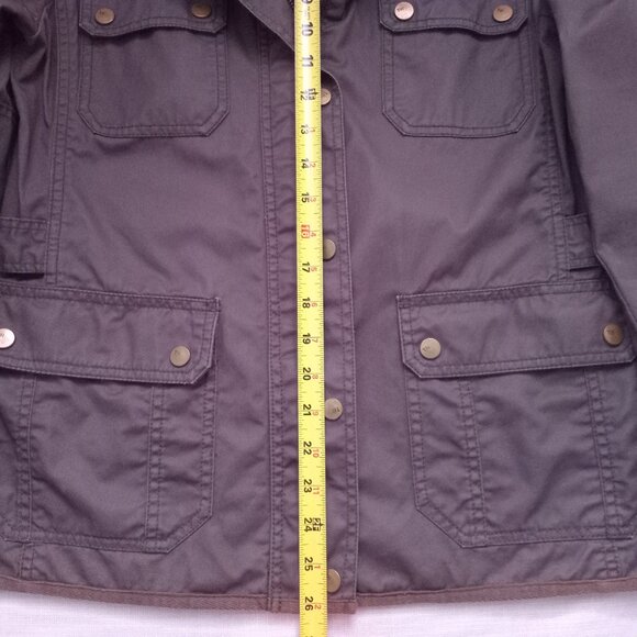 Vintage Tommy Hilfiger Army Green Cargo Snap Button Zip up Women’s Jacket Sz M* - Picture 7 of 7